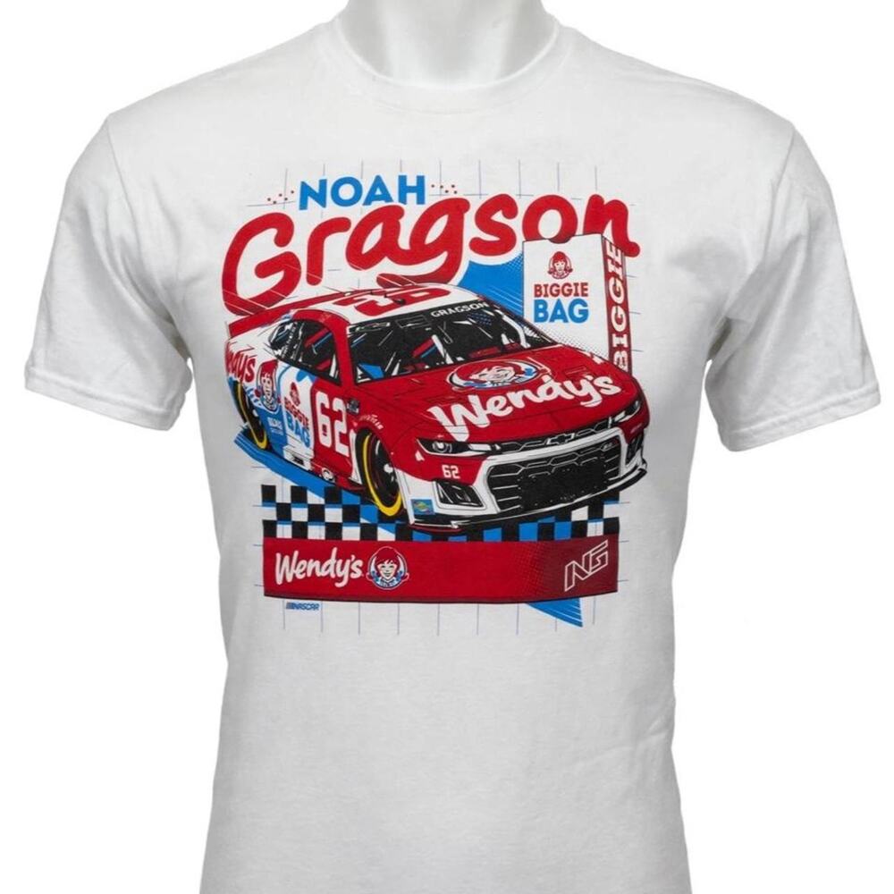 Noah Gragson  Wendy's Biggie Bag T-Shirt XXL Bag Secured NASCAR Camaro Graphic